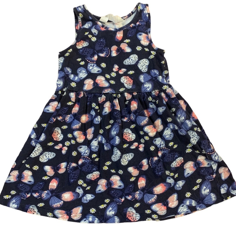 H&M sleeveless butterfly dress size 2-4T